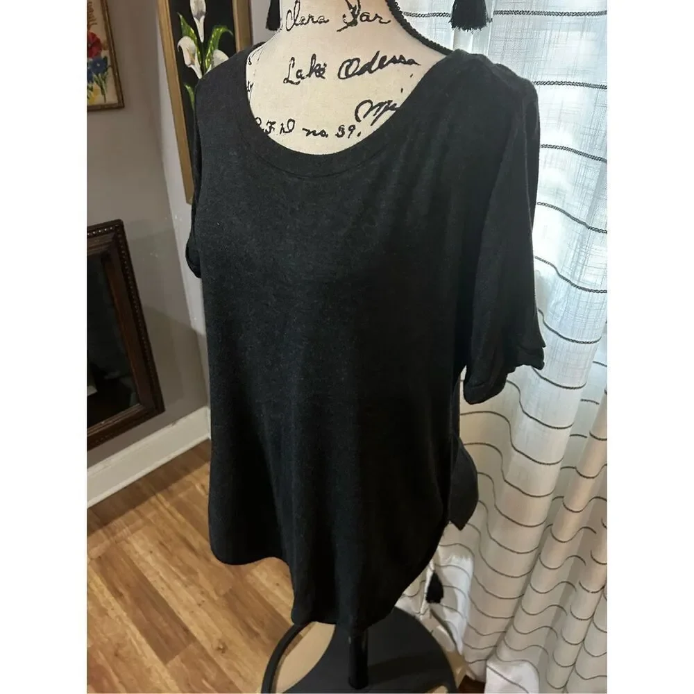 Matty M Dark Grey SOFT Longewear Tee Size Large - Picture 3 of 5